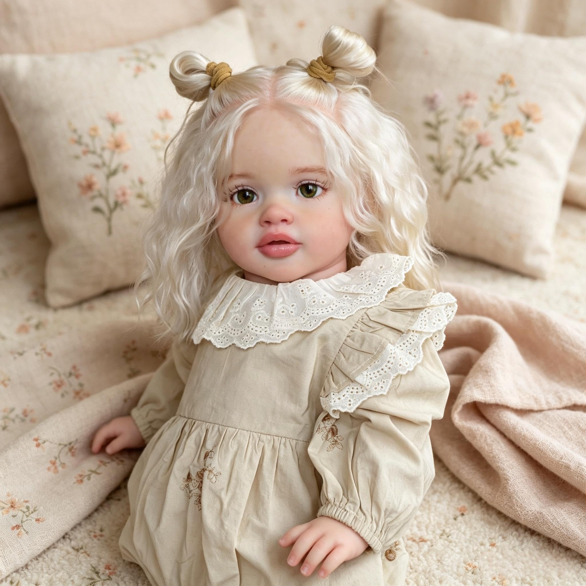 RXDOLL 51 cm prawdziwe życie Reborn maluch lalki Pippa z blond włosami, duży rozmiar, Reborn Baby Dolls Girl, realistyczne lalki niemowlęce, miękka winylowa tkanina, ciało, realistyczna lalka Reborn