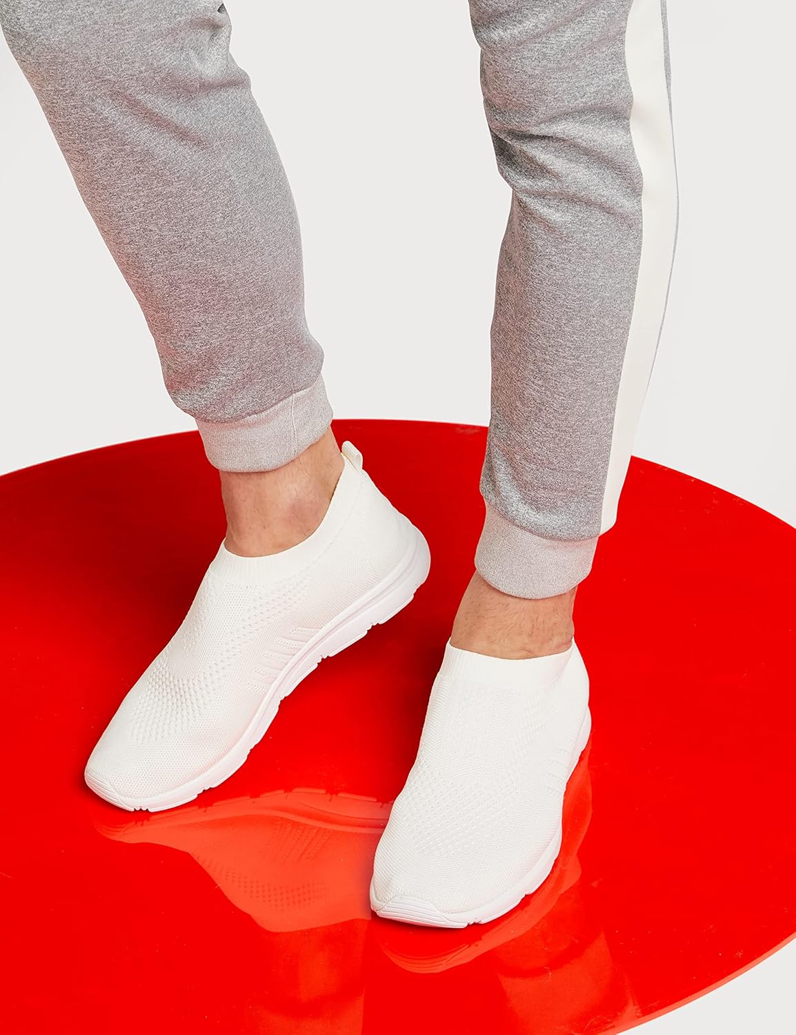 Bourge Men's Vega Sports Shoes 44 EU White