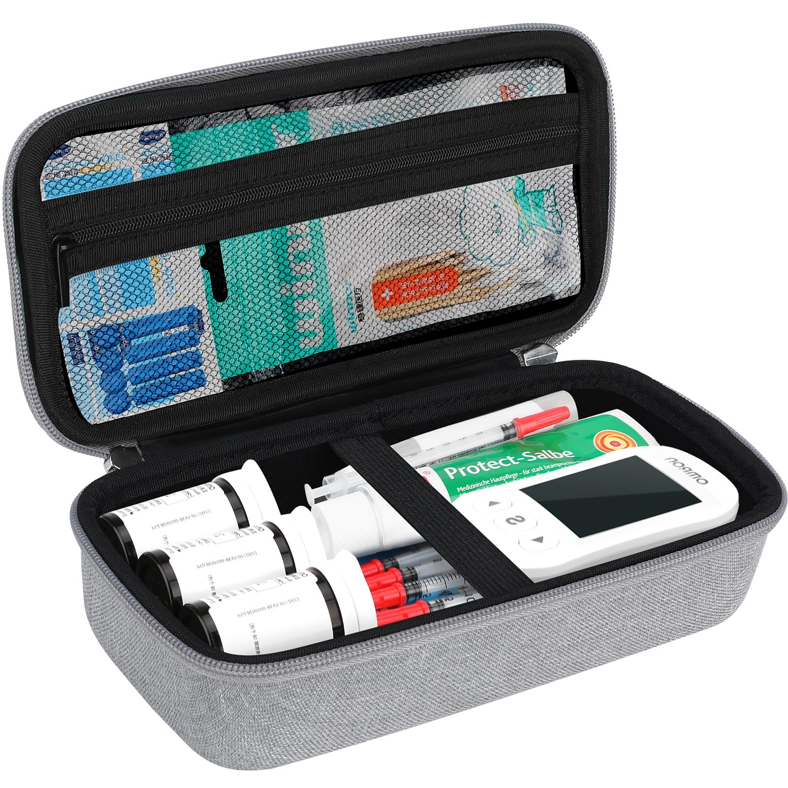 WFDL Diabetic Travel Case for Supplies, Portable Diabetes Carrying case for Glucose Monitor, Insulin Pens, Test Strips, and Lancets Diabetes Travel