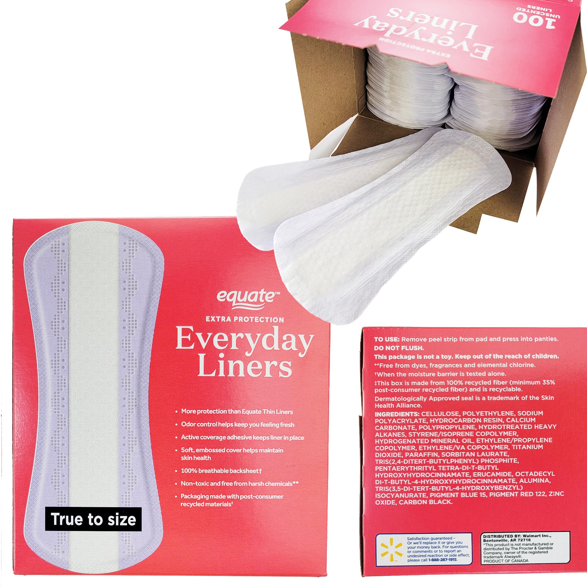 Everyday Liners - Long - 100 Liners with Active Coverage and Vital Volumes Tips Card Bundle