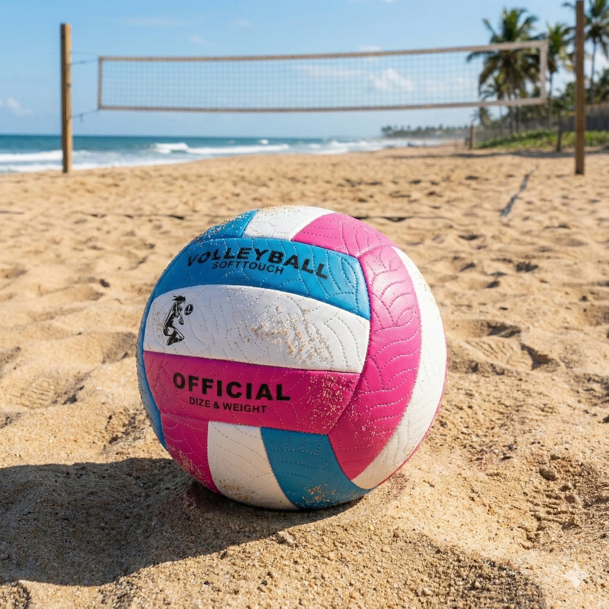 Hsport Softtouch Voleybol Topu Resmi Boyut ve Ağırlık Premium Dikişli İç ve Dış Mekan Kullanımı Çift Astarlı No:5 - Pompa Hediyeli (Sarı)