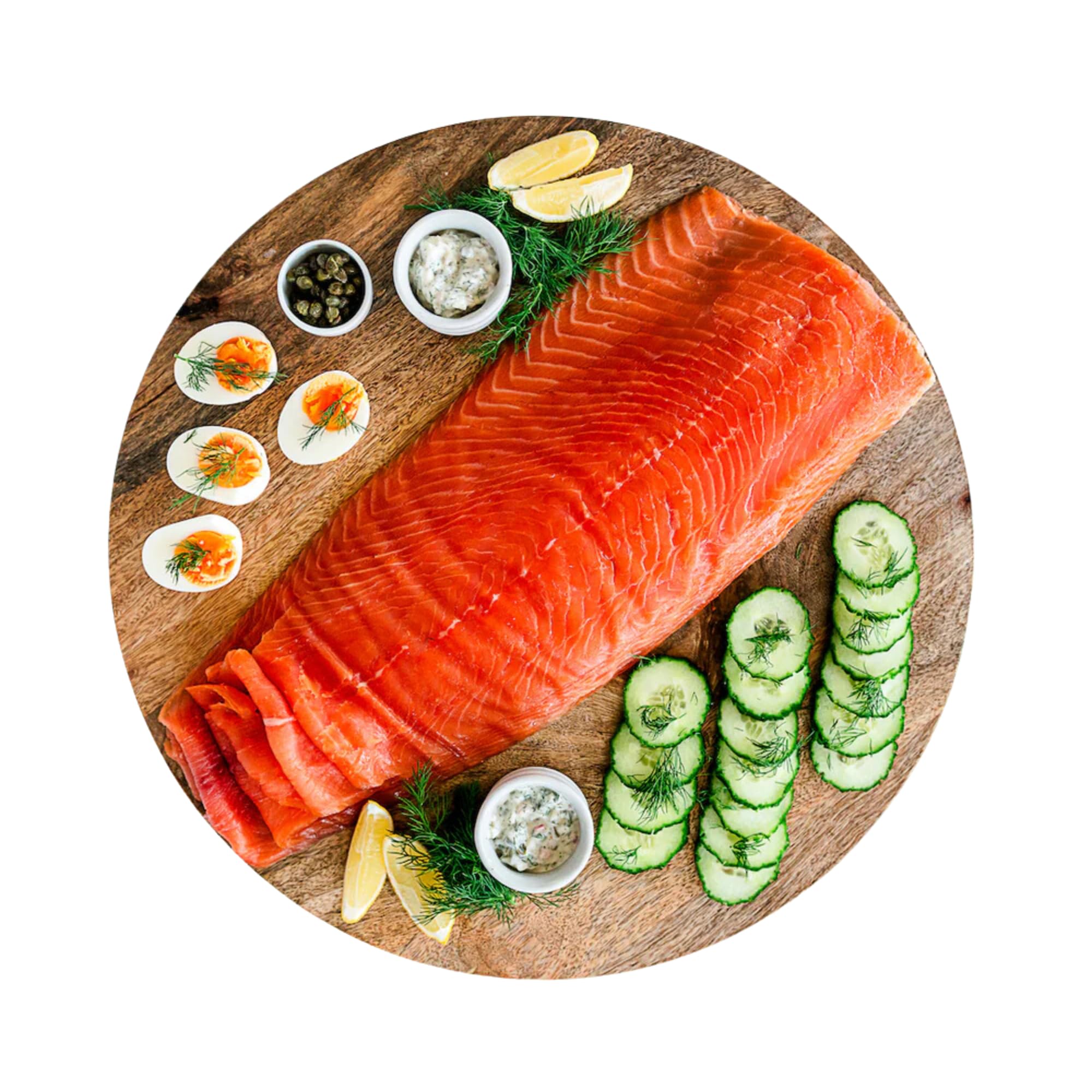The Fish Society | Norwegian Smoked Salmon Side | Ready Sliced & Vacuum Packed | Luxurious Long Cuts (30-50cm) | Ideal for Canapés, Sandwiches & Breakfast | Serves 10-20 (1kg)