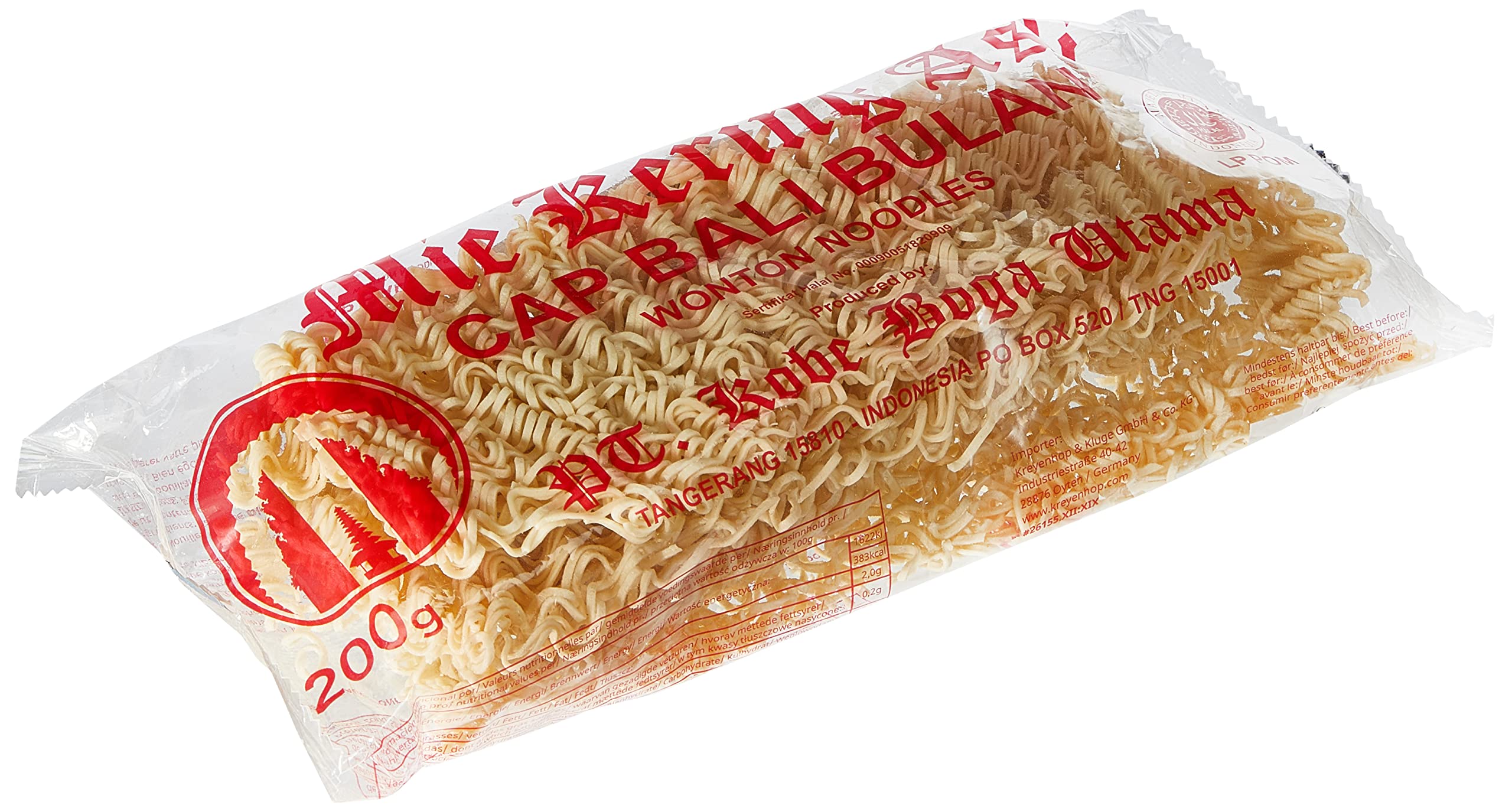 Bali Bulan Wonton Noodles Mie Kering Asli 200 g