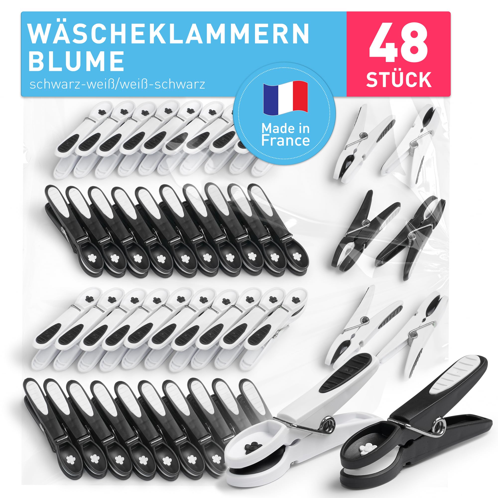 Nahaufnahme der culiclean Wäscheklammern, die den robusten Kunststoff und die Softgrip-Oberfläche für schonenden Halt zeigen.