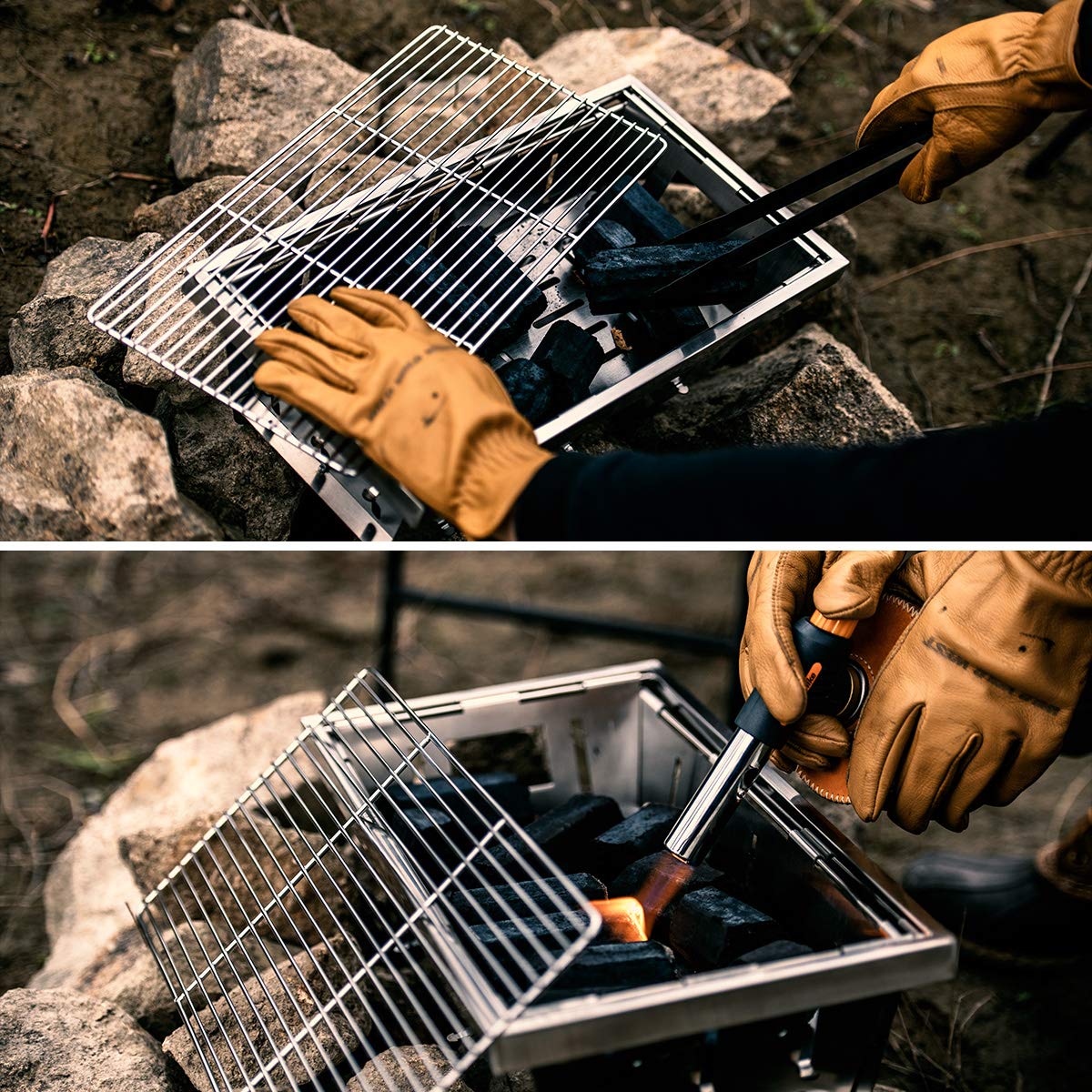 Naturehike Barbecue da picnic in acciaio inox, portatile, portatile, da campeggio, barbecue, a carbonella, pieghevole, per giardino, terrazza, campeggio, picnic