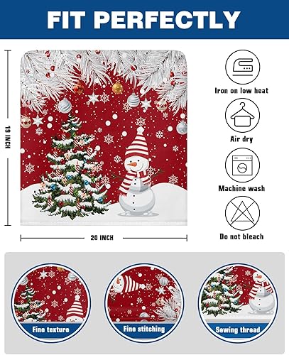 Miniatura 6 de AMZRicher Paquete de 6 fundas de respaldo de silla de Navidad para sillas de comedor, lavables y extraíbles, protector de silla para boda, fiesta,