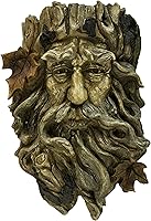 Bits and Pieces 'Old Man' Tree Hanging Planter - Whimsical Peeking Face Yard Art Sculpture for Garden Tree Fence Decor Indoor Outdoor