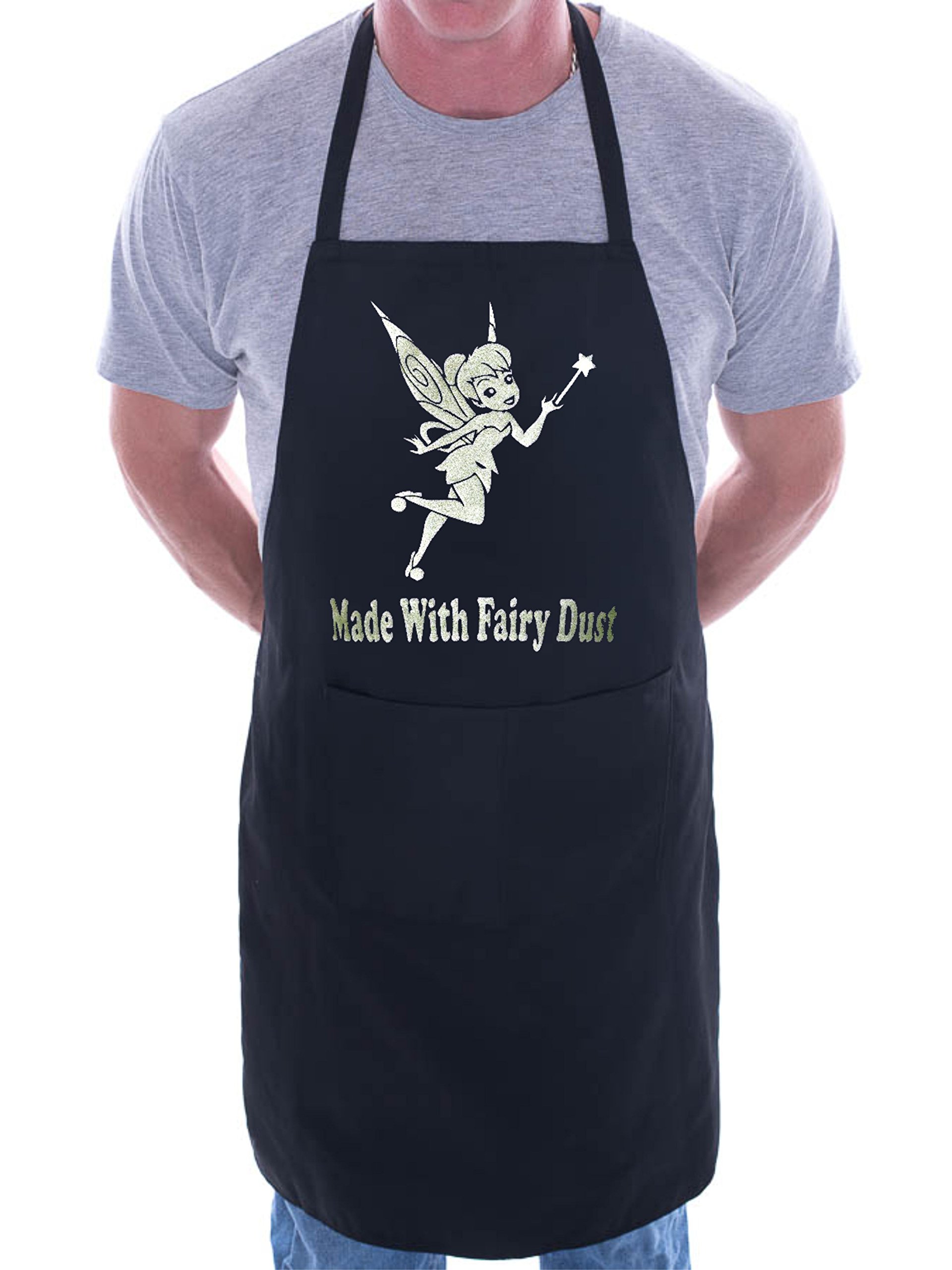 Print4U Made With Fairy Dust BBQ Cooking Funny Novelty Apron Black