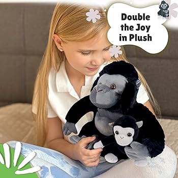 ぬいぐるみ Babymolly Amazon.com: Mom and Baby Stuffed Animal Gorilla, 11