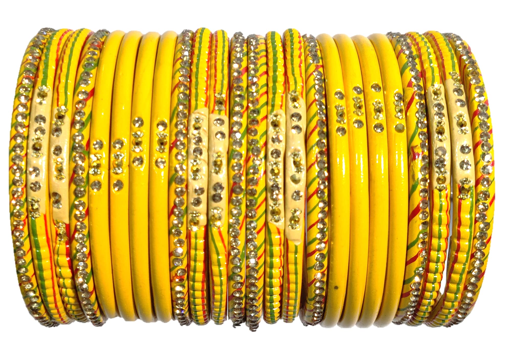 Anshi Creations 555 Baba Lahthi Muzaffarpur Famous Bangle Set for Women (Yellow, 2.2) - Pack of 24 (B09DTK4Y38) Amazon Price History, Amazon Price Tracker