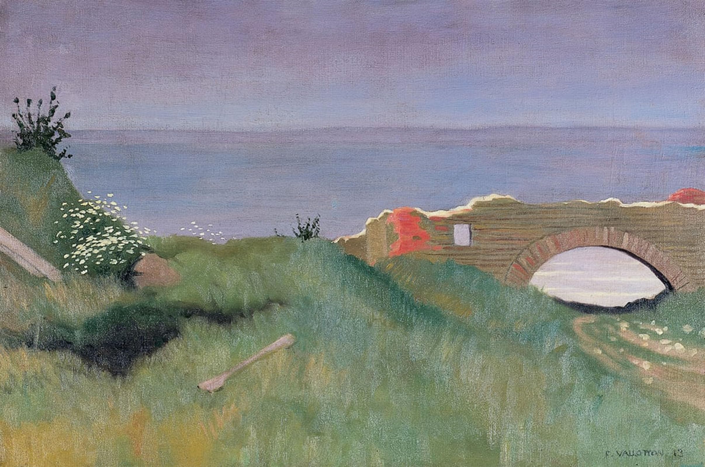 ARTXLXXBN Famous Painting Art Wall Decor Abstract Art Picture The Ruins Villerville by Felix Edouard Vallotton Animal Pictures for Home Decor 60x90cm
