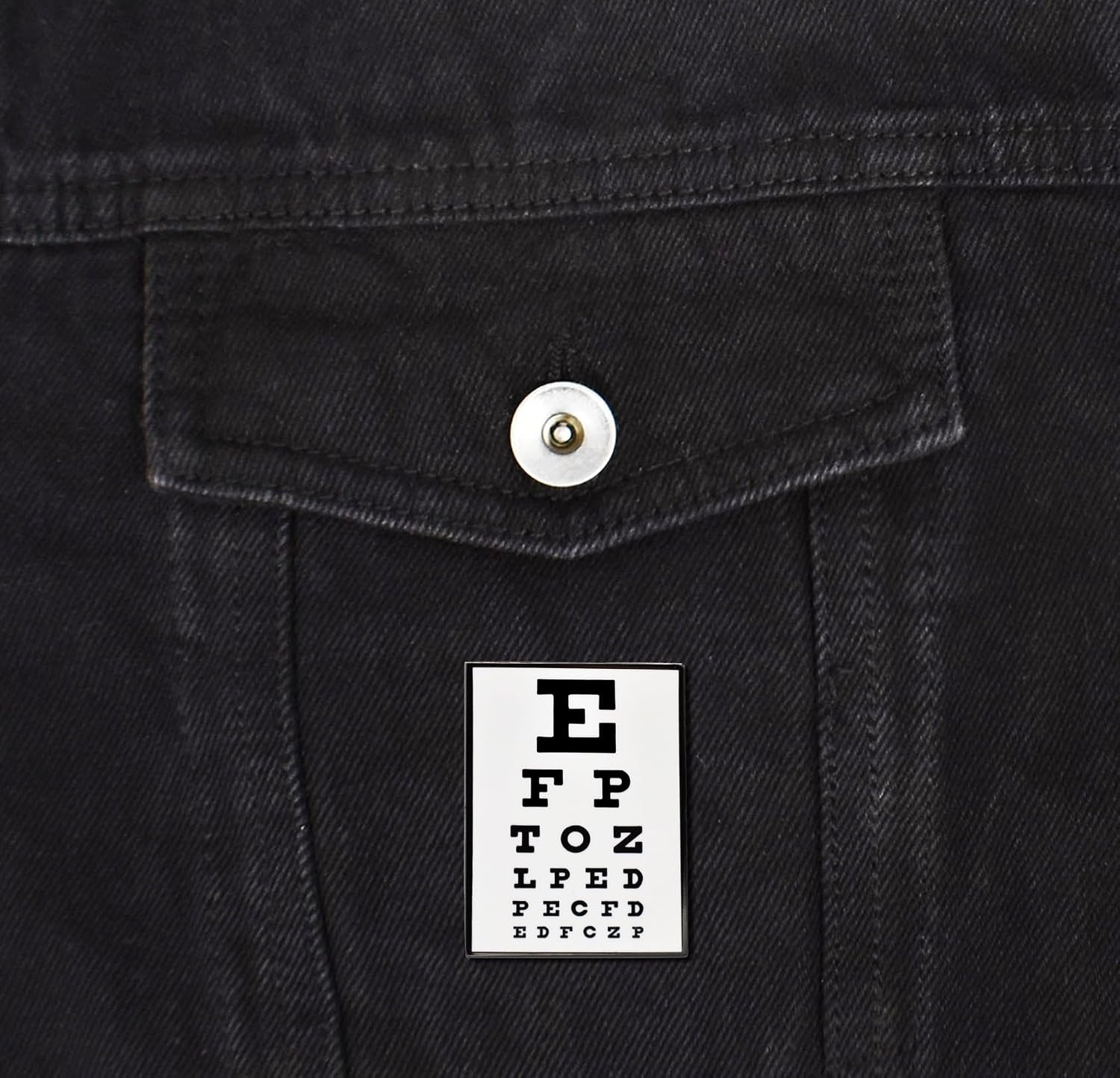 Eye Vision Exam Chart Enamel Pin