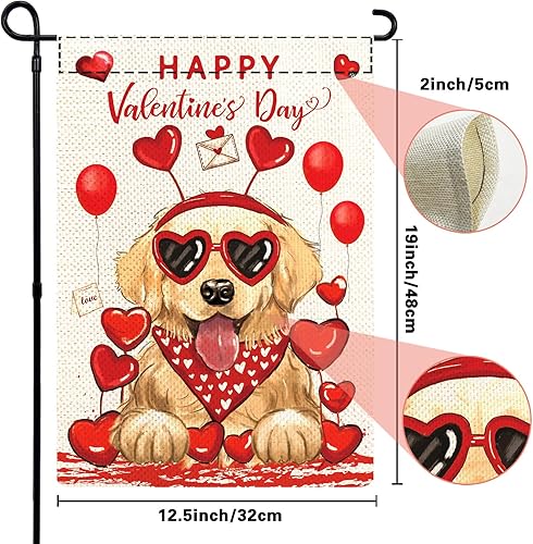 Miniatura 5 de Golden Retriever - Juego de 12 banderas de jardín de temporada de bienvenida de 12 x 18 pulgadas, de doble cara, banderas de jardín para perros para