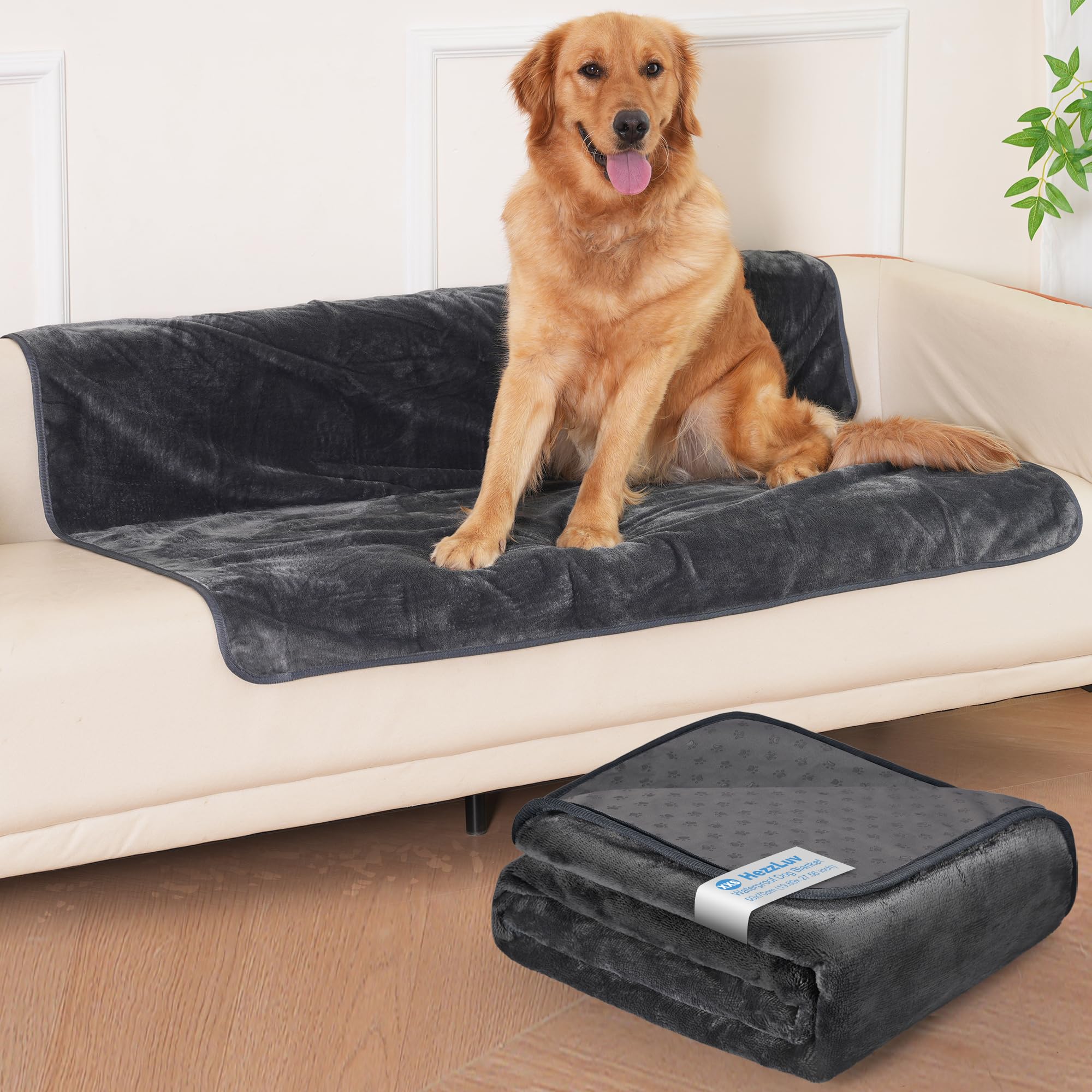 Manta Impermeable para Perros 50x70cm, Manta Lavable de Franela | para Sofá y Cama, Antideslizante, Calida, Antifugas, Protector de Muebles para Perros y Gatos de Tamaño Pequeño a Grande