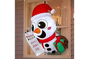 Joiedomi 3.5 FT Tall Christmas Inflatable Snowman with Santa's List and Gift...