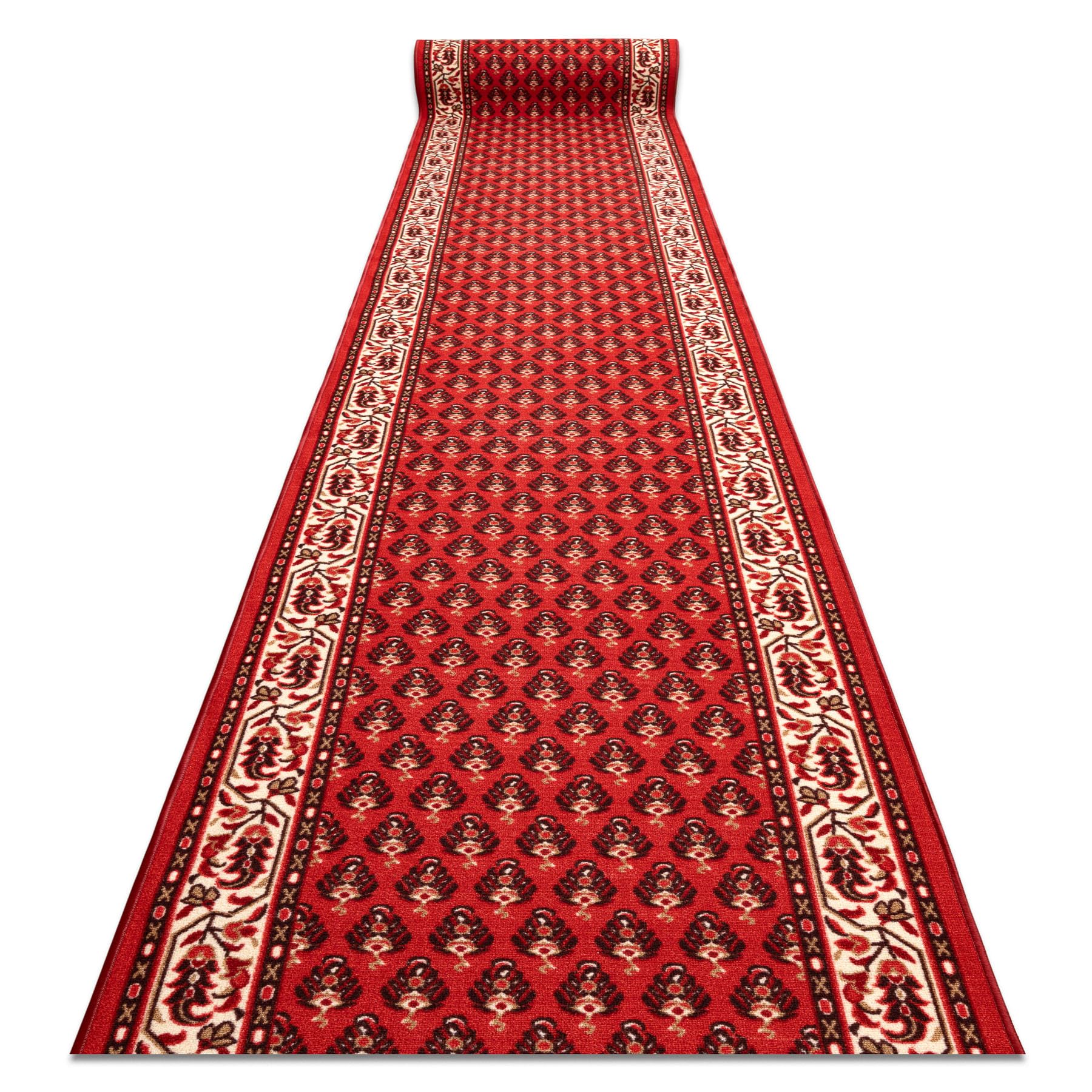 Tapis de couloir Inko rouge antidérapant lavable pour sol de cuisine et entrée
