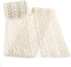 IDONGCAI Cinta de encaje ancha para tela de ganchillo, cinta de encaje para coser camino de mesa, suministros de manualidades, 4.8 pulgadas x 5 yardas (10#)