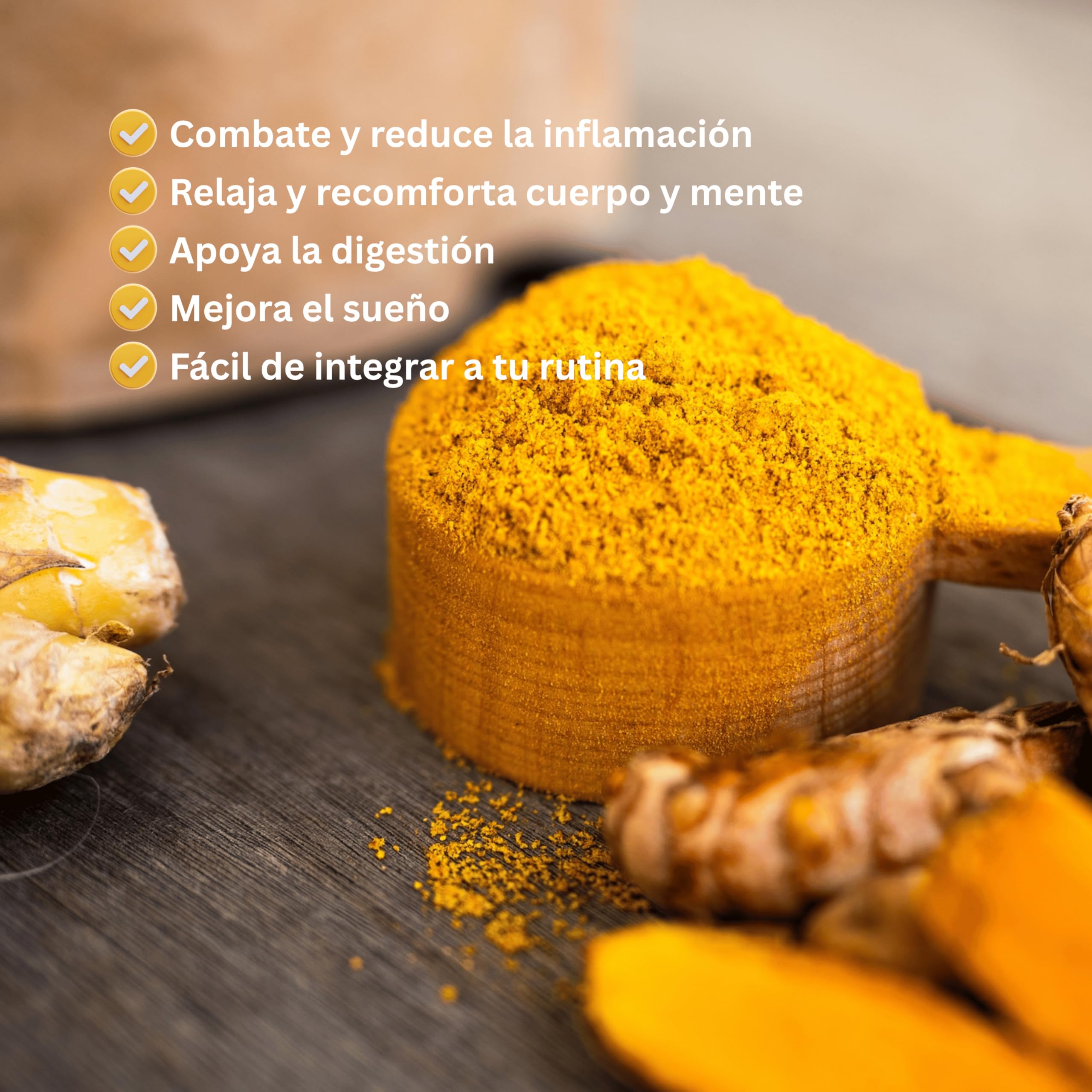 Fitago Curcuma Latte Ecológico 300g Golden Milk BIO Polvo Natural sin Aditivos Cúrcuma Jengibre Pimienta Negra Leche Coco