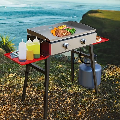 Miniatura 2 de Mesa de campamento Blackstone para parrilla de mesa de 17 y 22 pulgadas y cubierta de parrilla de mesa y bolsa de transporte de 17 pulgadas y funda