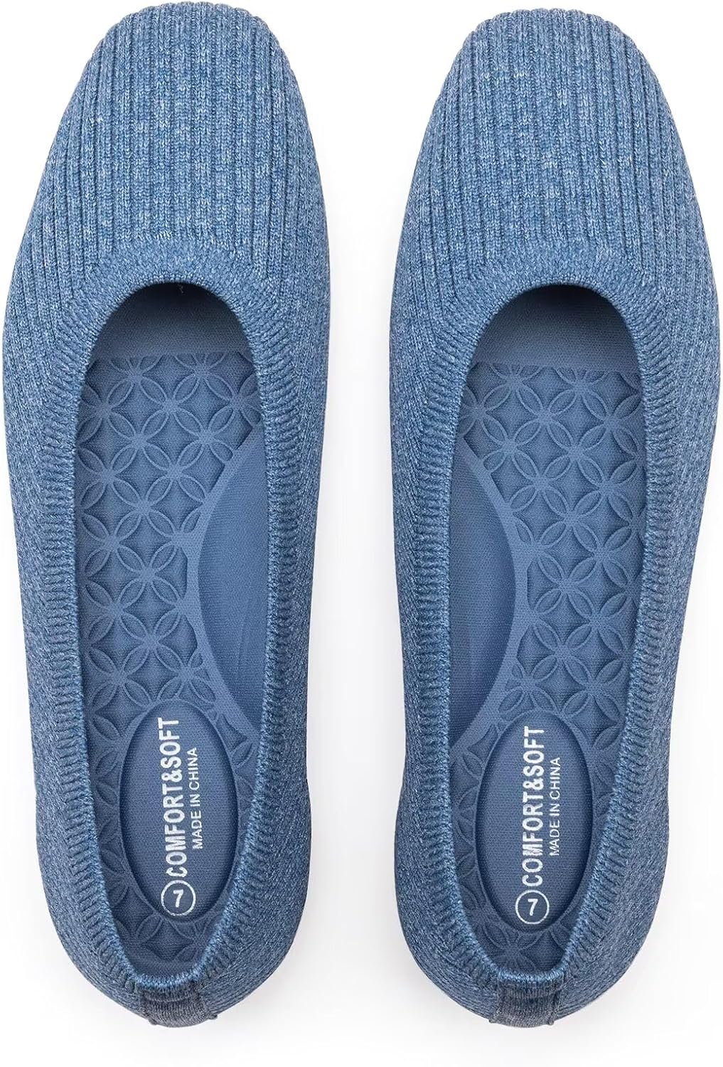 Frank Mully Women's Flats Square Toe Flats Comfortable Slip on Washable Ballet Flats Shoes for Women Dressy Work