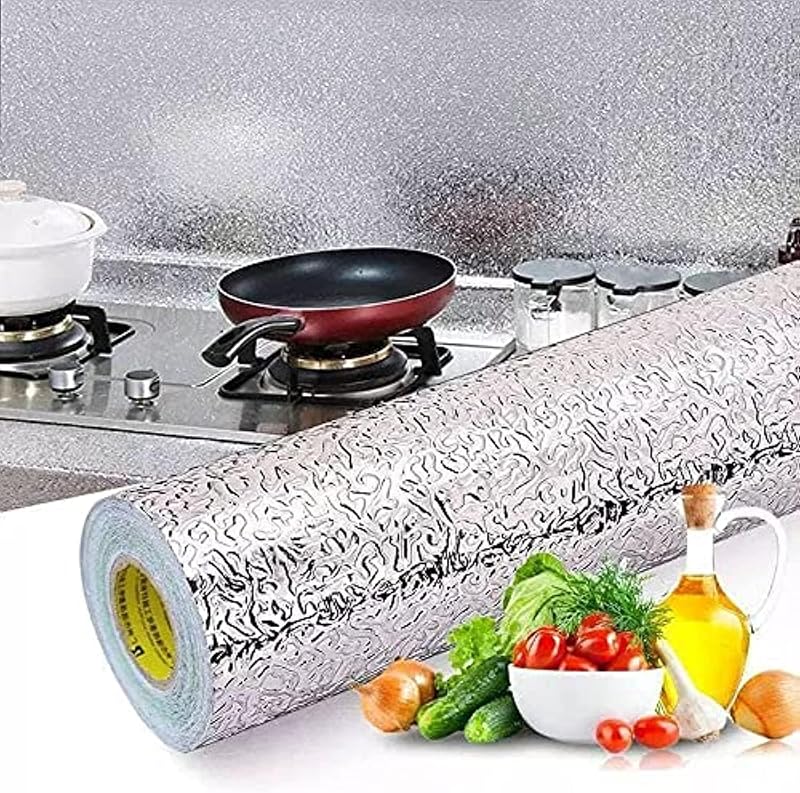 Other Silver Roll Waterproof Kitchen Multi Purpose Marble Kitchen Cabinet Gazer Sticker Inserts Rack 5M*60 Price