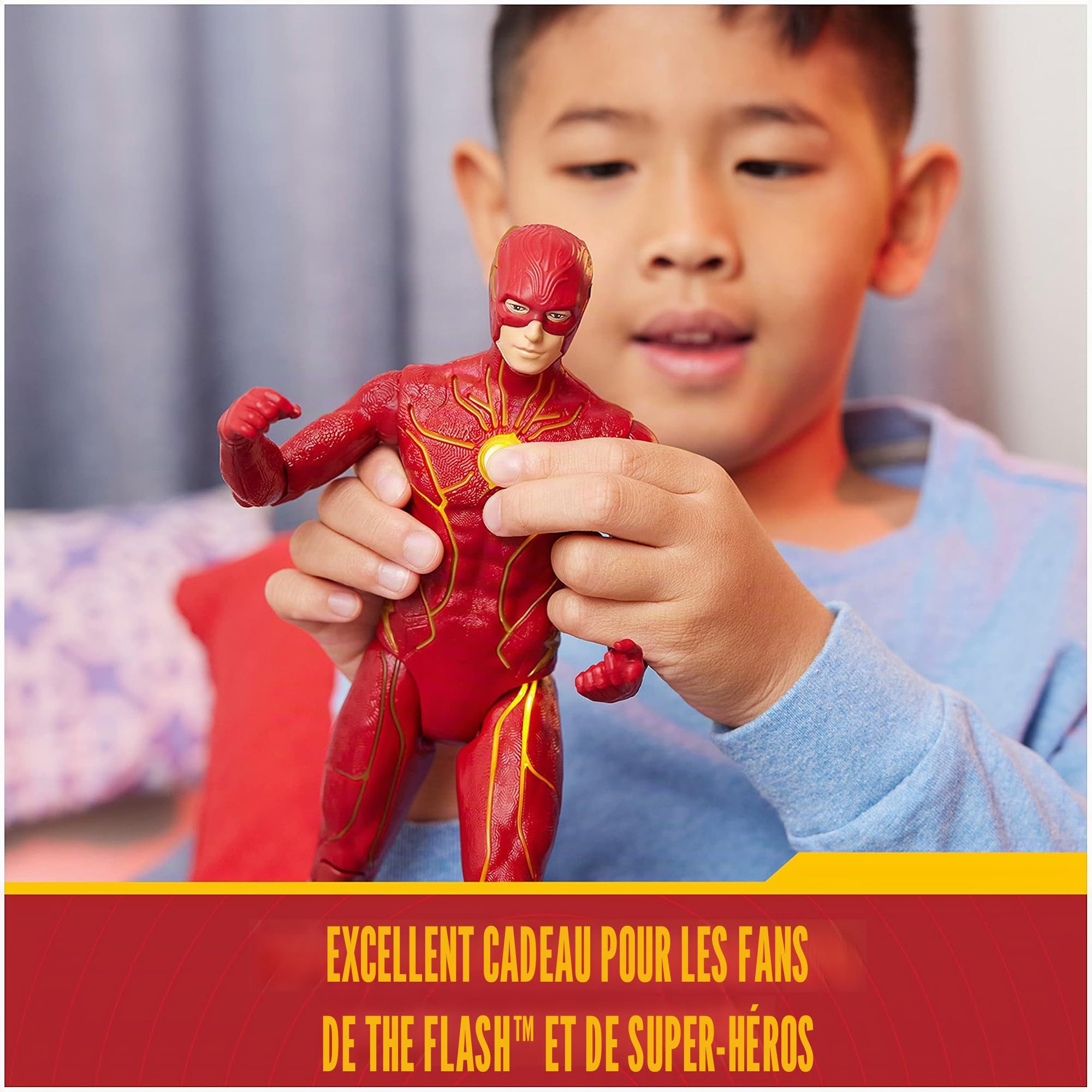DC Comics, Speed Force The Flash Figurine d'action de 30,5 cm, lumières et plus de 20 sons, le film Flash à collectionner, jouets pour enfants pour garçons et filles à partir de 4 ans