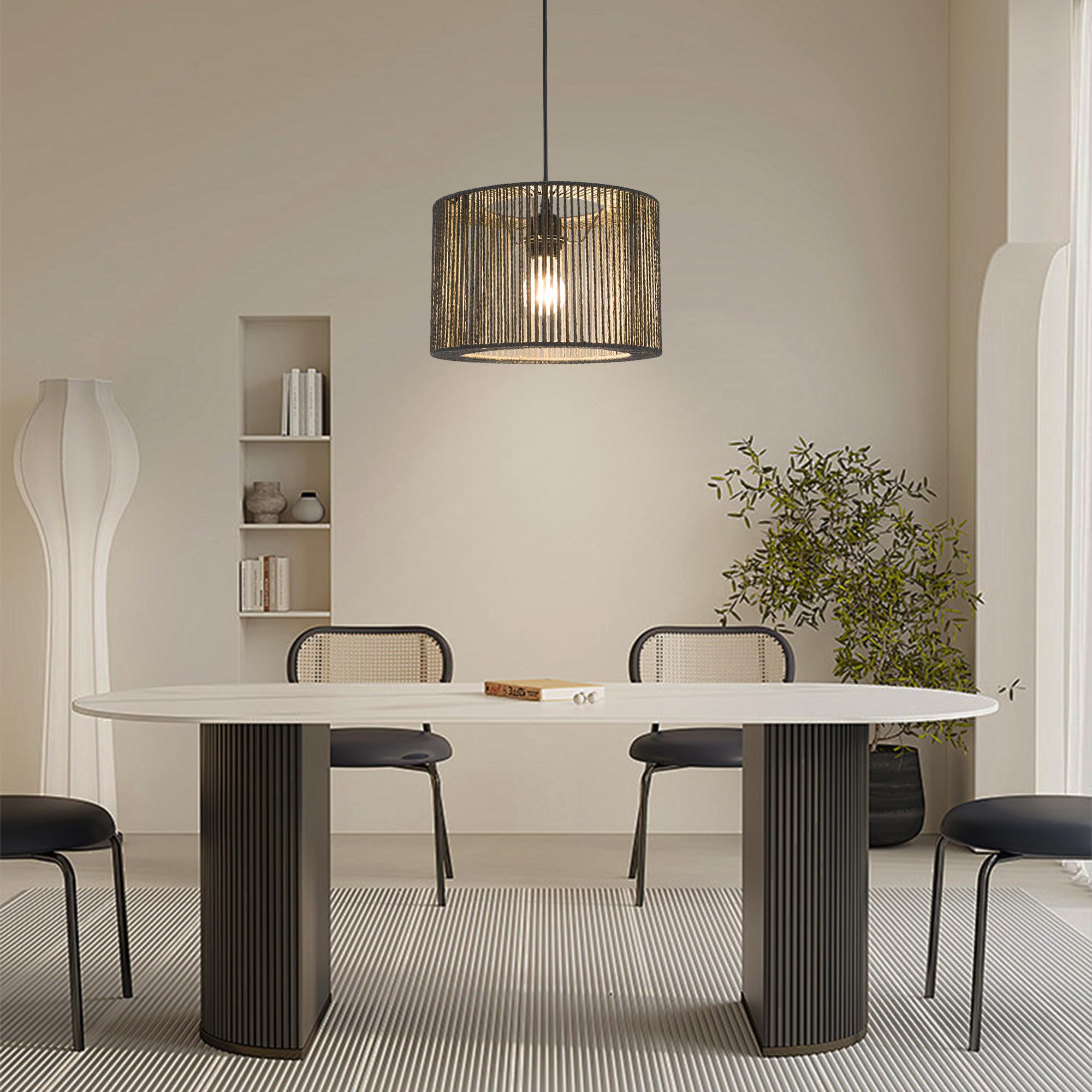 Zedelmaier Deckenlampe Deckenleuchte mit Stoff-Lampenschirm Wohnzimmerlampe Schlafzimmer Kinderzimmer Flur Lampe