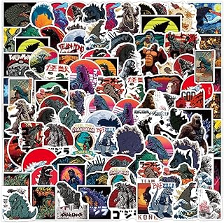 Godzilla Sticker Pack of 100 Pcs Vinyl Godzilla Stickers Godzilla Decals for Water Bottles Laptops Hydro Flasks Luggage Skateboard Hard Hat Teens Adults