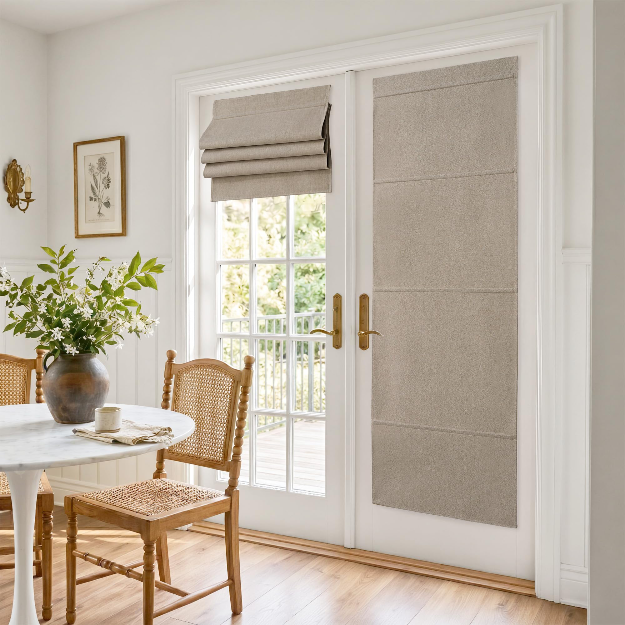 Amazon.com: NICETOWN Linen 100% Blackout Door Curtain, 26