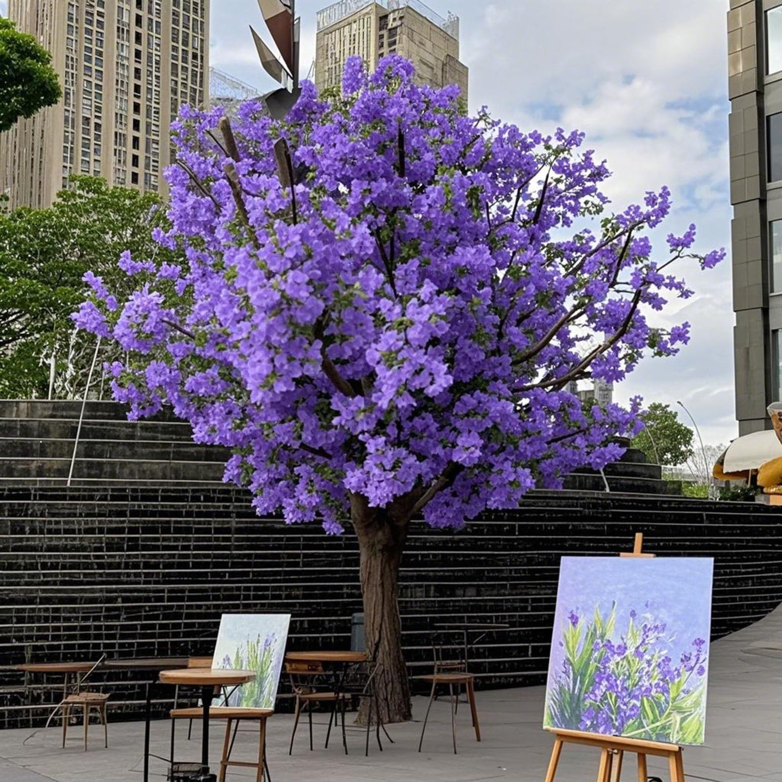 Amazon.com: Dark Blue Japanese Cherry Blossom Tree Fake Cherry