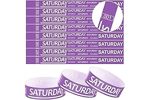 Henoyso Friday Wristbands - 600 Pack Numbered Waterproof Party Wristbands for Events