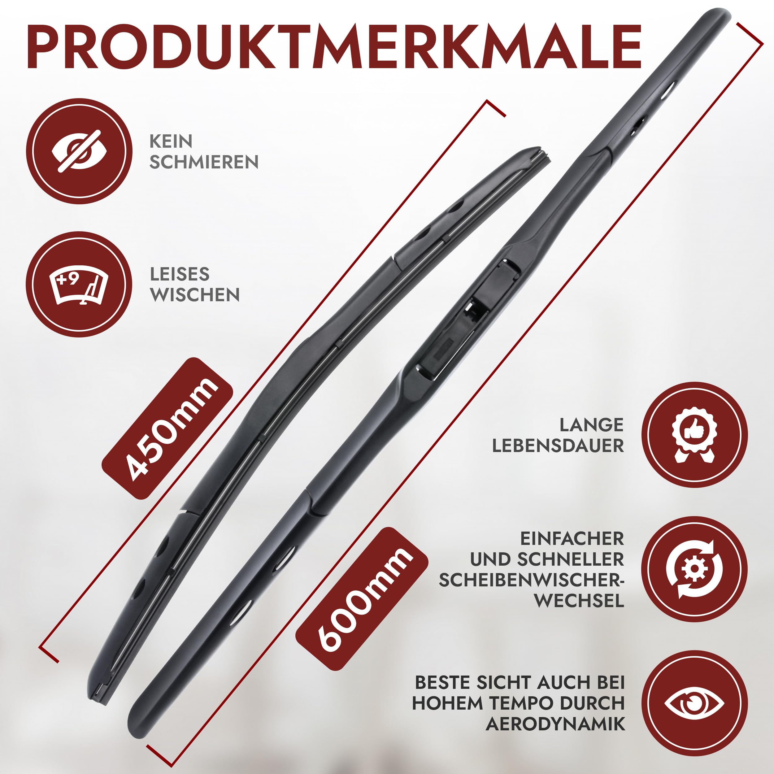 Recambo - Limpiaparabrisas delantero Flex Aero compatible con Dodge Journey, años 2008-2010, 600 mm, 450 mm