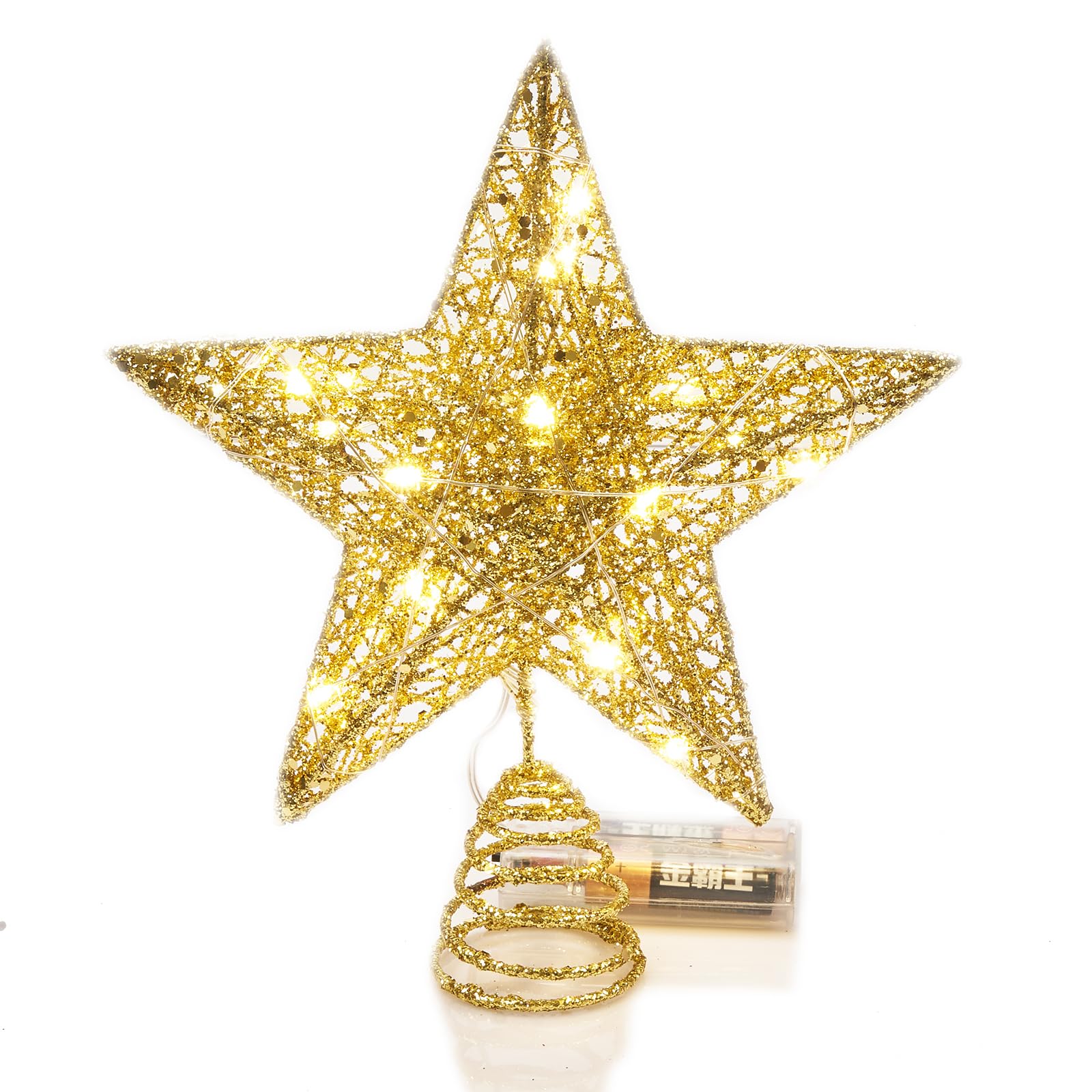 Estrella para árbol de Navidad Emopeak con 20 luces LED para decoración de interiores