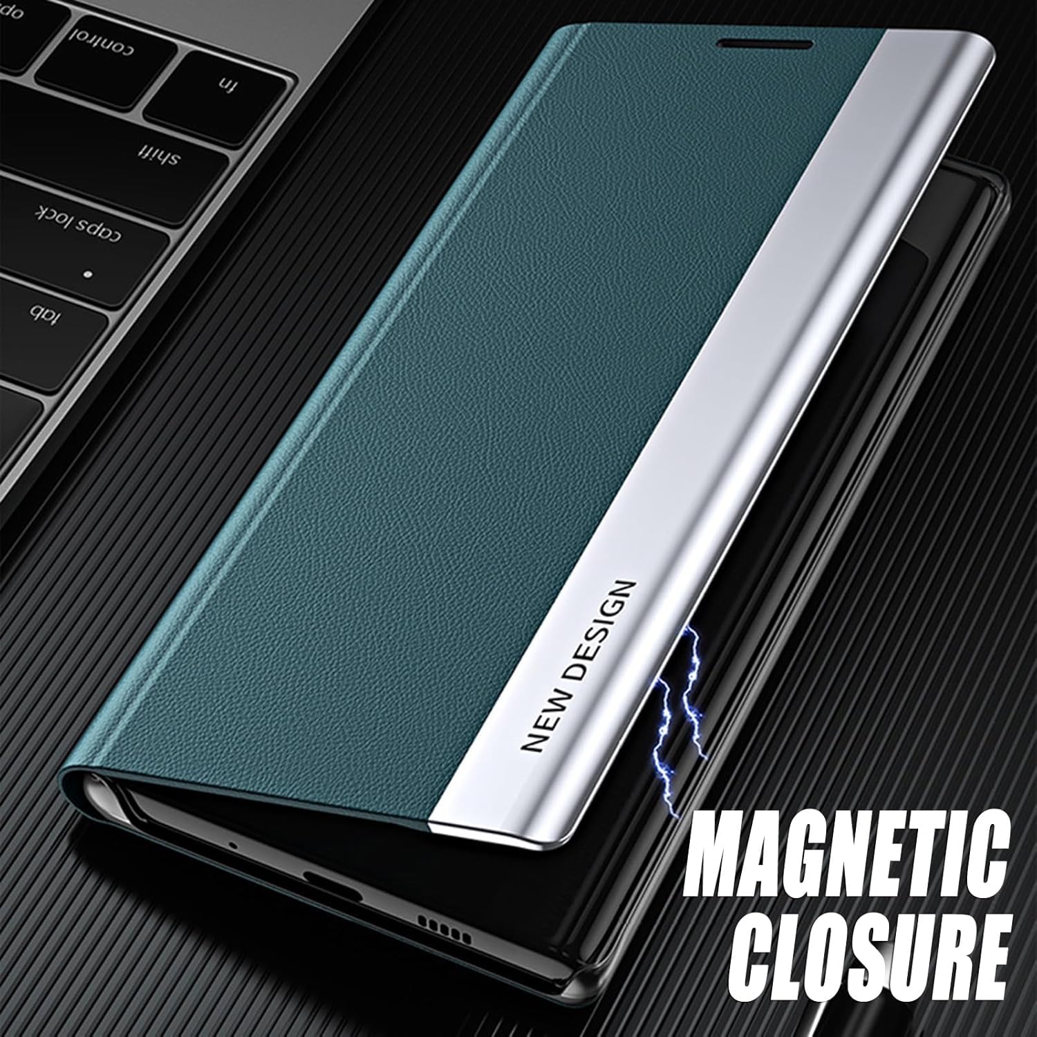 Leather Case for iPhone 16/16 Pro/16 Plus/16 Pro Max, Slim Flip Cover with Kickstand Function Folio Full Body Shockproof Protective Case,16pro max,White