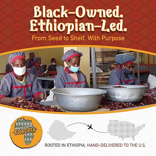 Miniatura 7 de Mezcla de chile berbere etíope importada (8 onzas)  Auténtico berbere y condimento natural de África Oriental  Sin OMG  Sin conservantes  Fabricado