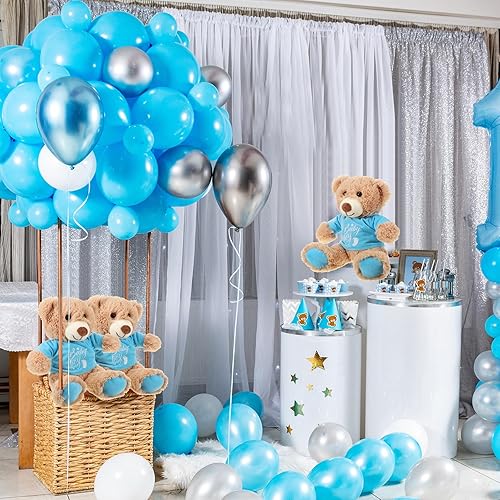 Miniatura 8 de Lenwen 10 piezas de oso de peluche para baby shower, bonito juguete de peluche de 14 pulgadas, a granel para baby shower, Navidad, cumpleaños, boda,