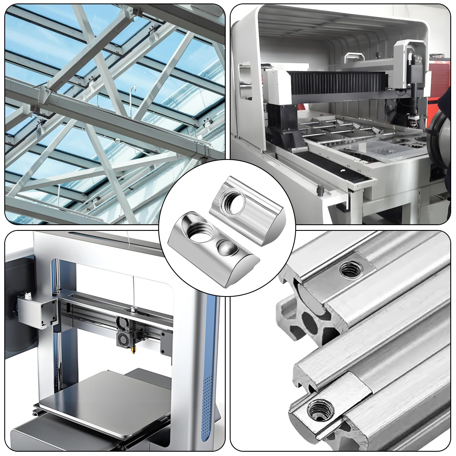 Dadi Scanalati A T M8 - 30 Pezzi Con Sfera Scorrevoli Per Profili In Alluminio - Foto 2