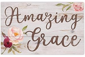 Amazing Grace Wall Plaque: A Blend of Farmhouse Charm and Spiritual Verse