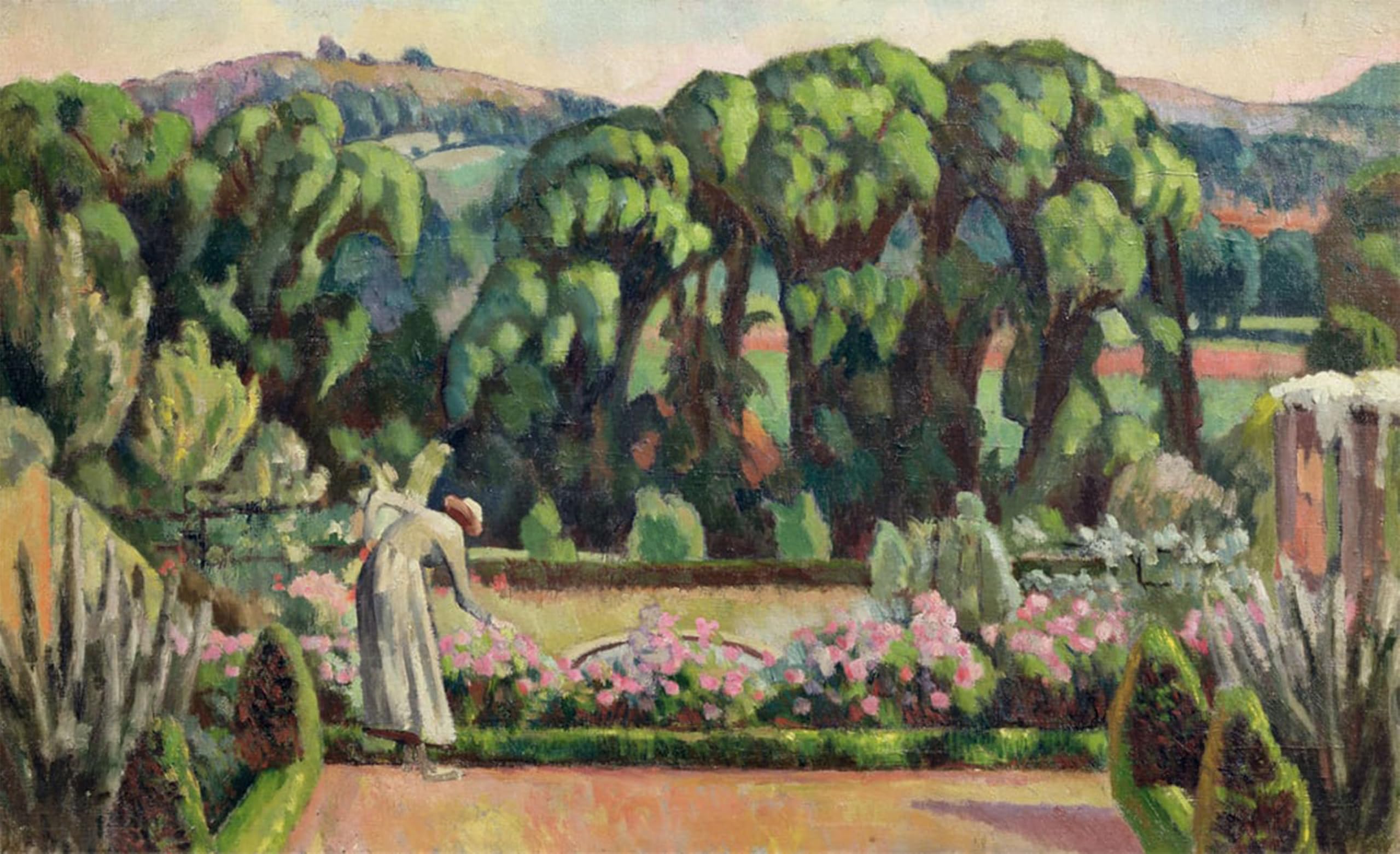 POSTERIIk Famous Modern Artwork Art Mural the Artist's Garden At Durbins by Roger Eliot Fry Oil Paintings Pictures for Home Decor 60x90cm
