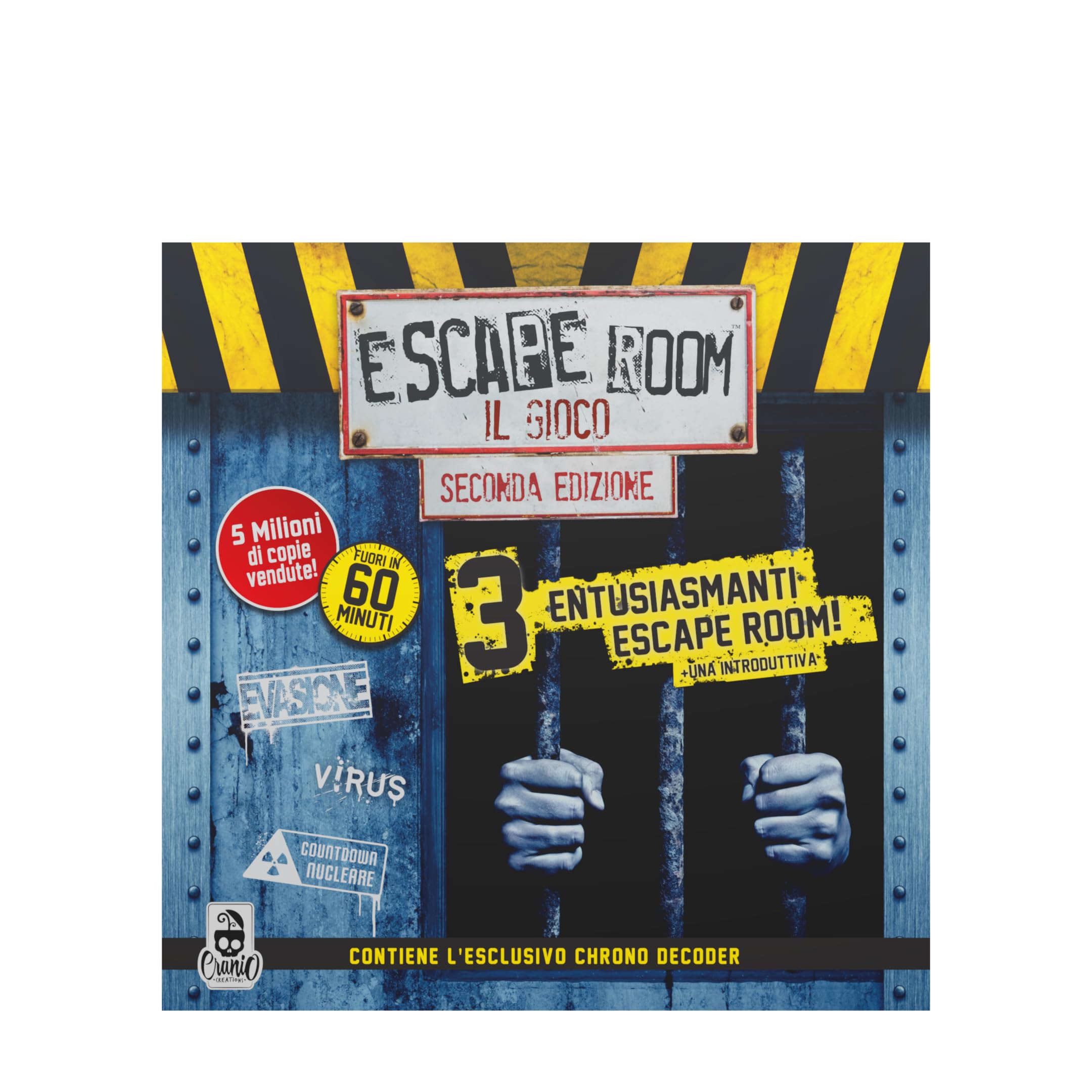 Cranio Creations - Escape Room Il Gioco Nuova Edizione, 3 Appassionanti Nuove Avventure Per L'Escape Room Da Tavolo Più Famosa, Edizione in Lingua Italiana