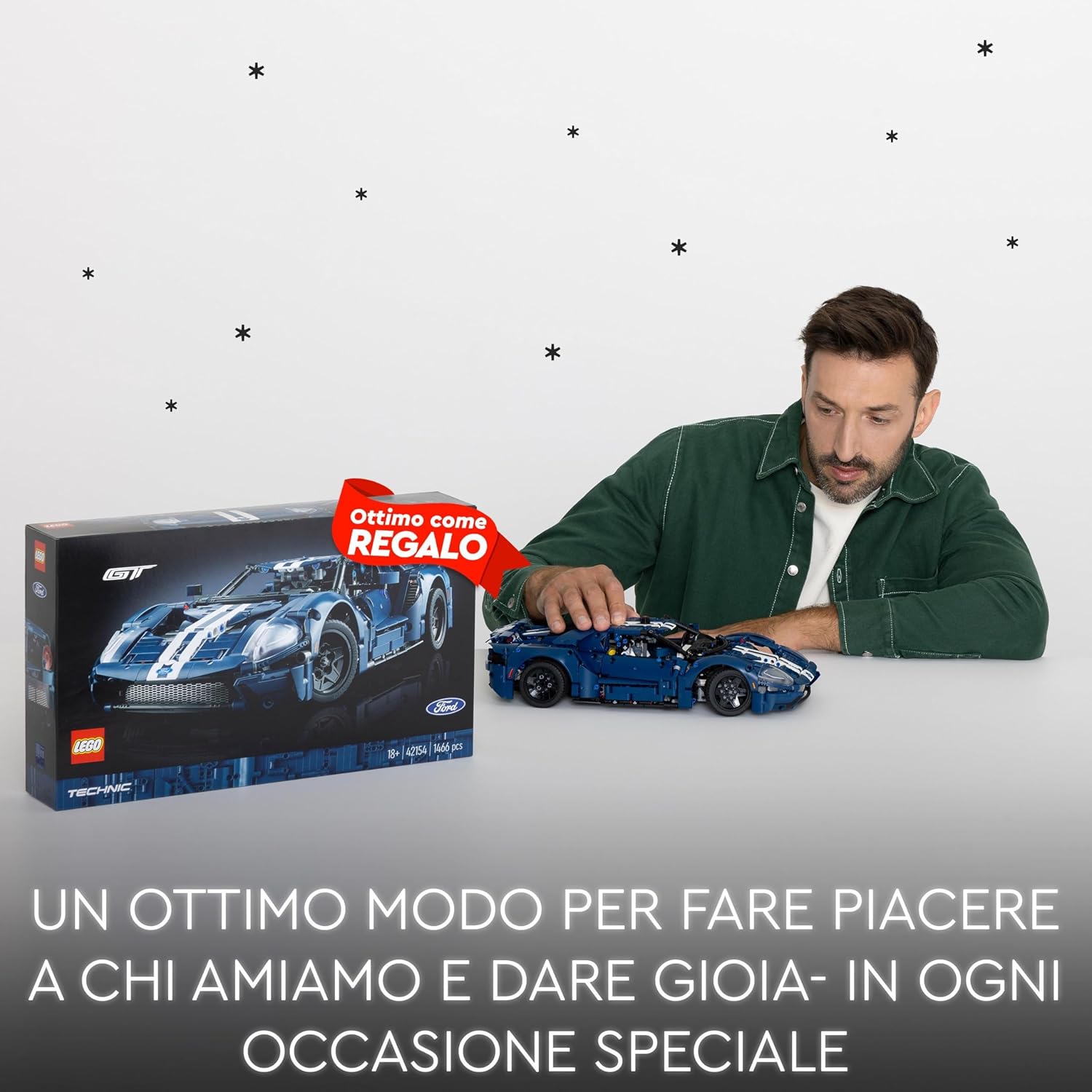 Lego Technic, 2022, Ford GT Birthday Gift, 42154, Toy Blocks, Present, Racing Car, Vehicles, Glue, Boys, Adults
