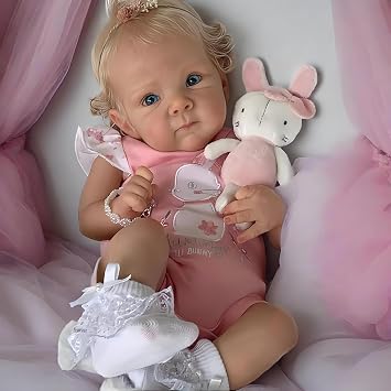 RXDOLL Realistic Reborn Baby Dolls Silicone Full Body Girl 18 Inch Lifelike Baby Doll That Look Real Life Baby Dolls Anatomically Correct Newborn Preemie Washable Gift for Kids