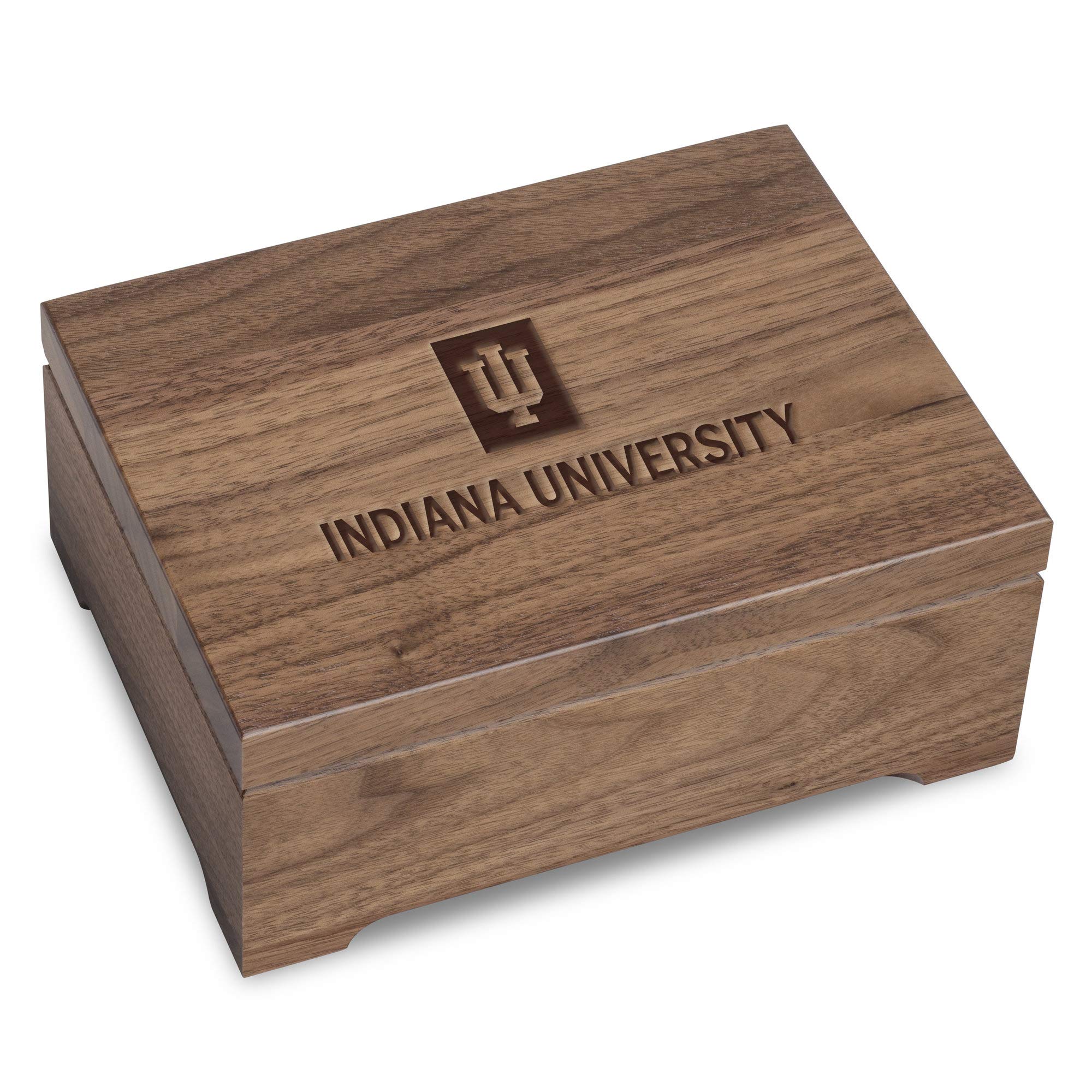 M. LA HART Indiana University Solid Walnut Desk Box