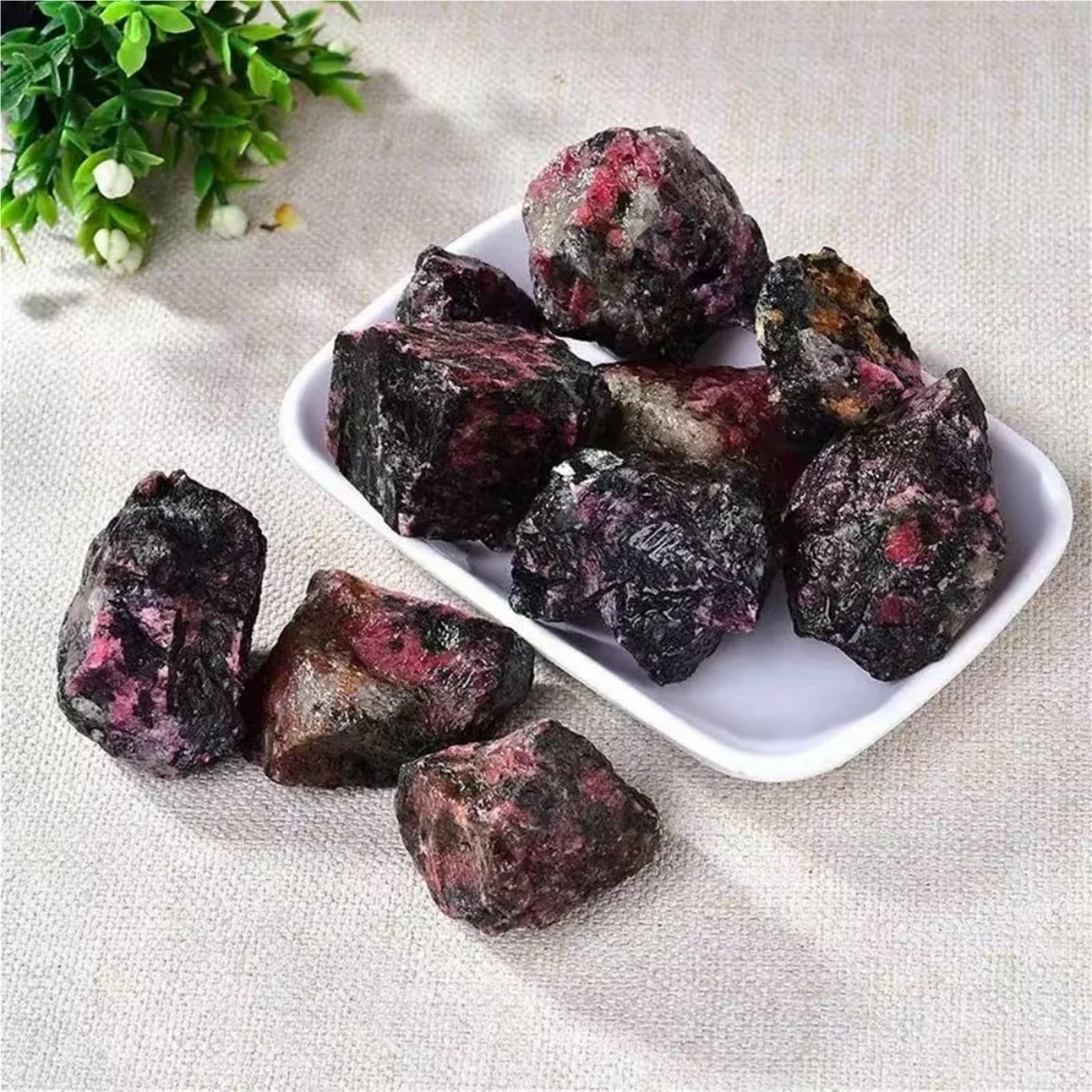 Pietre Decorative da Giardino Campioni minerali di rodonite, Pietre grezze, Rocce, Acquario da Giardino(50-55g (1-3pcs))