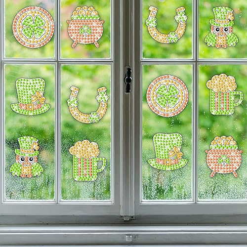 Miniatura 5 de Atrapasoles de diamantes para manualidades de otoño, gemas con forma de animal, manualidades, kits de atrapasoles para niños, kits de pintura de