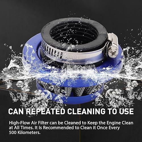 Miniatura 5 de WOOSTAR Filtro de aire de repuesto de 1.378 in para ATV de 50 cc, 70 cc, 90 cc, 110 cc, 125 cc, ATV, 4 ruedas, motocross, Go Kart, Scooter azul