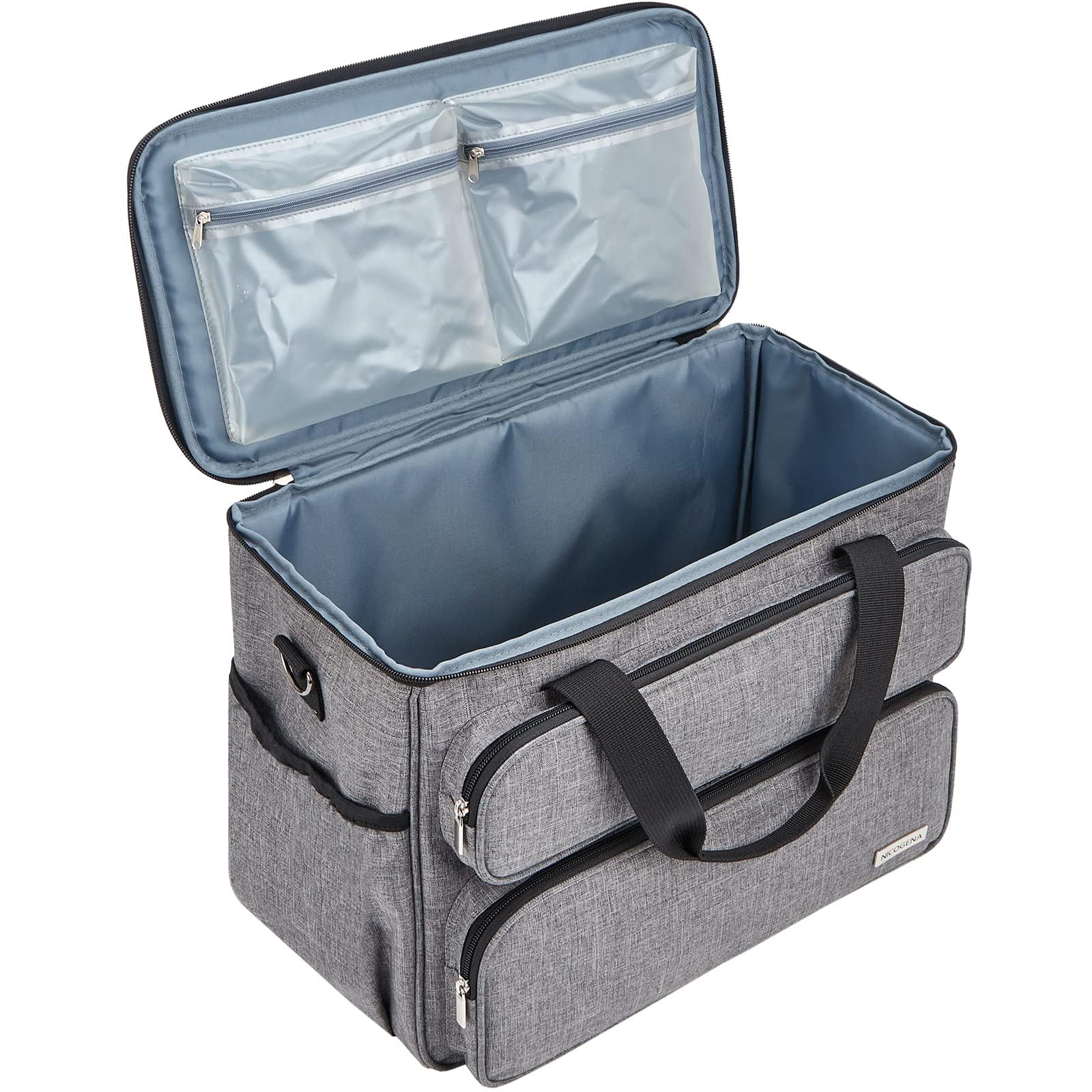 Borsa organizer per accessori da cucito densa con accesso superiore