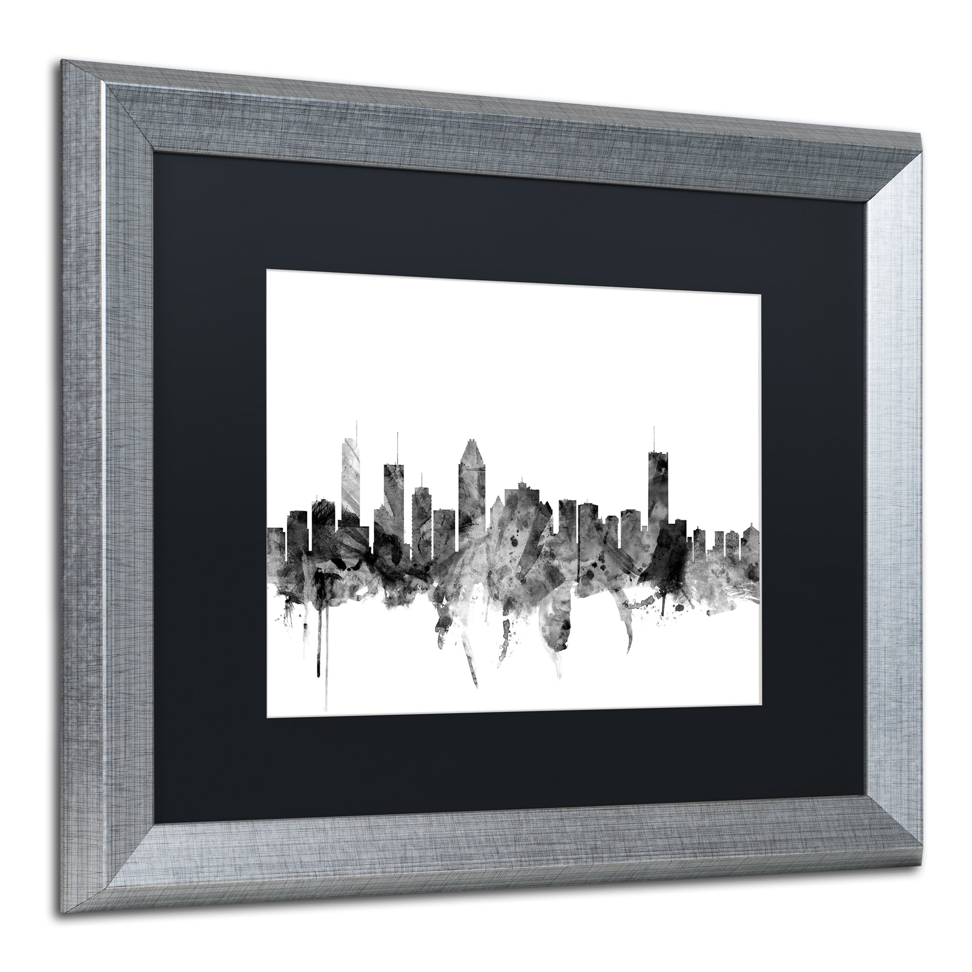 Trademark Fine Art MT1023-S1620BMF Montreal Canada Skyline B&W by