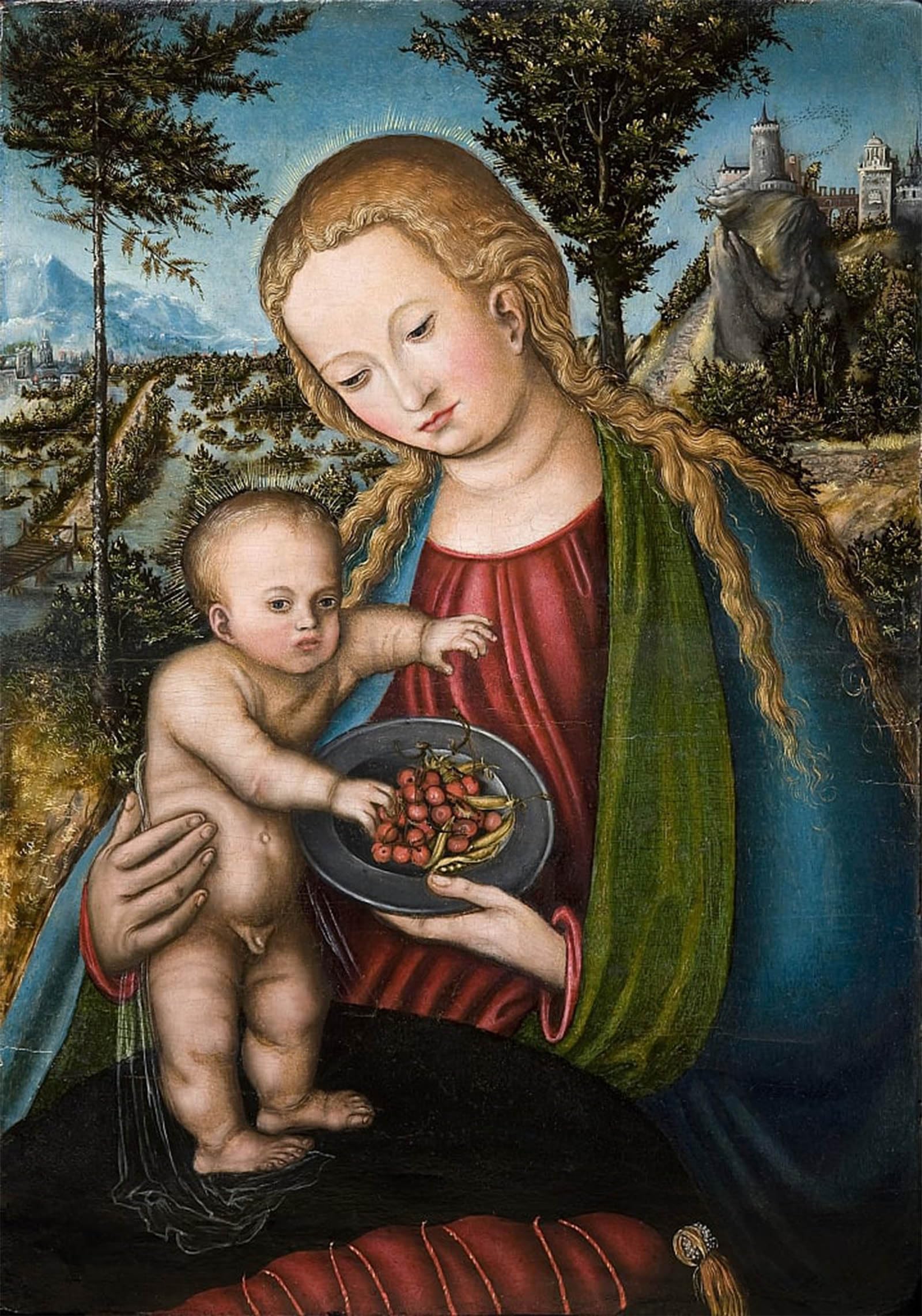 POSTERIIk Famous Modern Artwork Art Mural Crucifixion by Lucas Cranach the Elder Oil Paintings Pictures for Home Decor 60x90cm