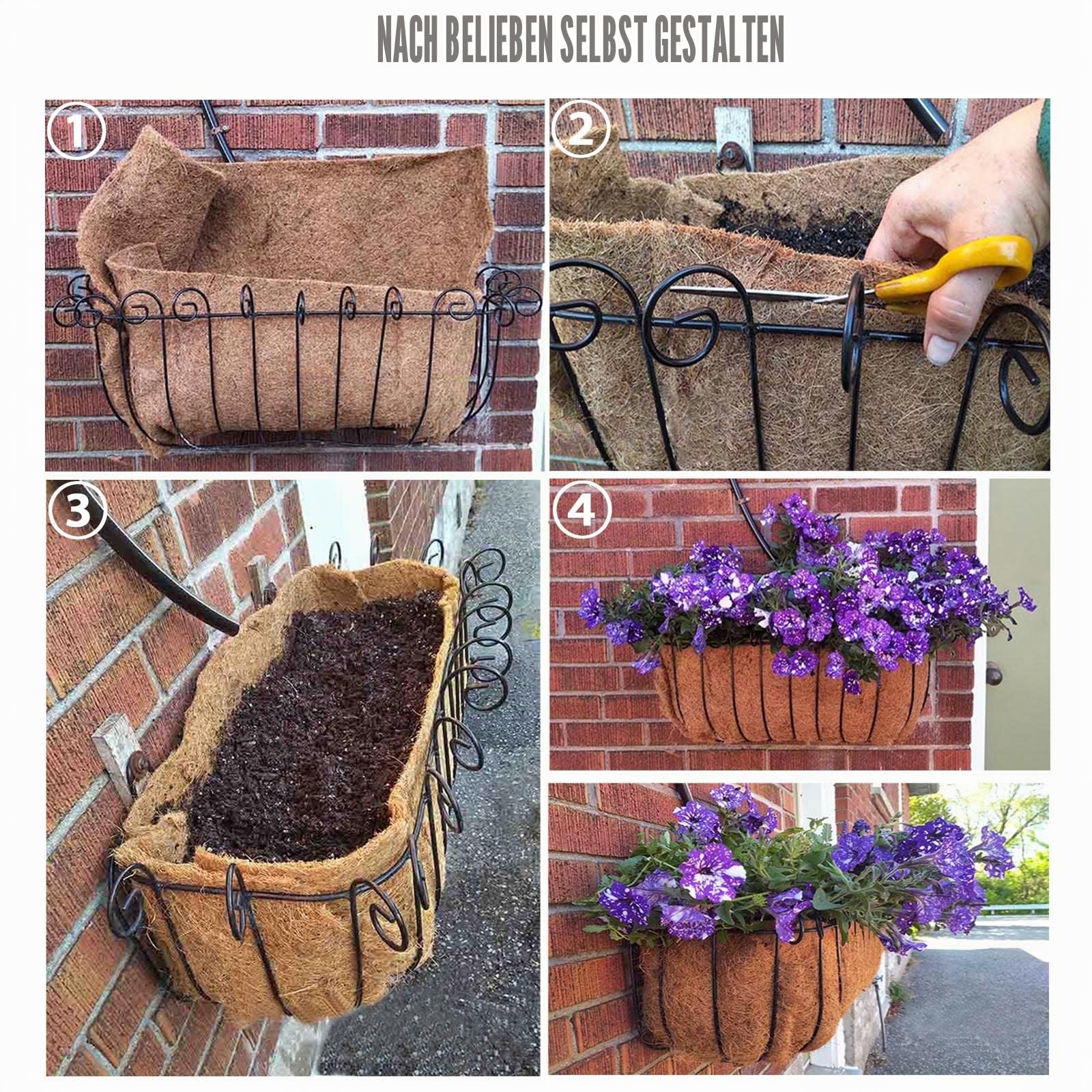 MIOHNAN Natürliche Kokosmatte Winterschutz für Pflanzen, Kokosfaser Liner, Kokosscheibe Pflanzenschutz Winter für Kübelpflanzen (30 cm x 120 cm)